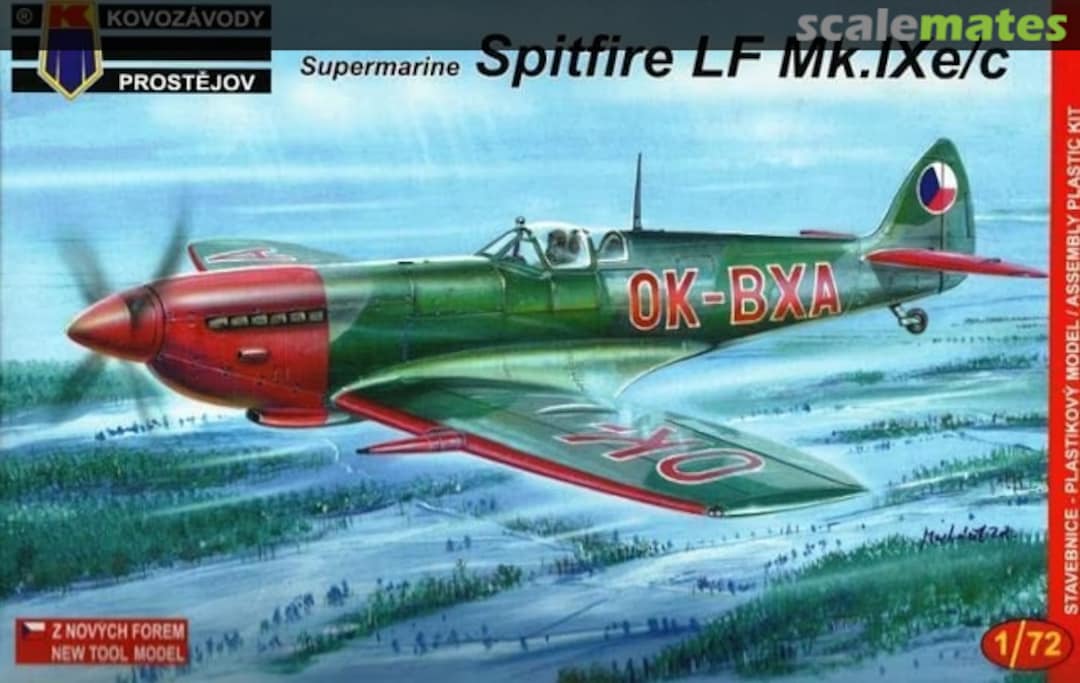 Boxart Supermarine Spitfire LF Mk.IXe/c KPM0067 Kovozávody Prostějov Boxart Supermarine Spitfire LF Mk.IXe/c KPM0067 Kovozávody Prostějov