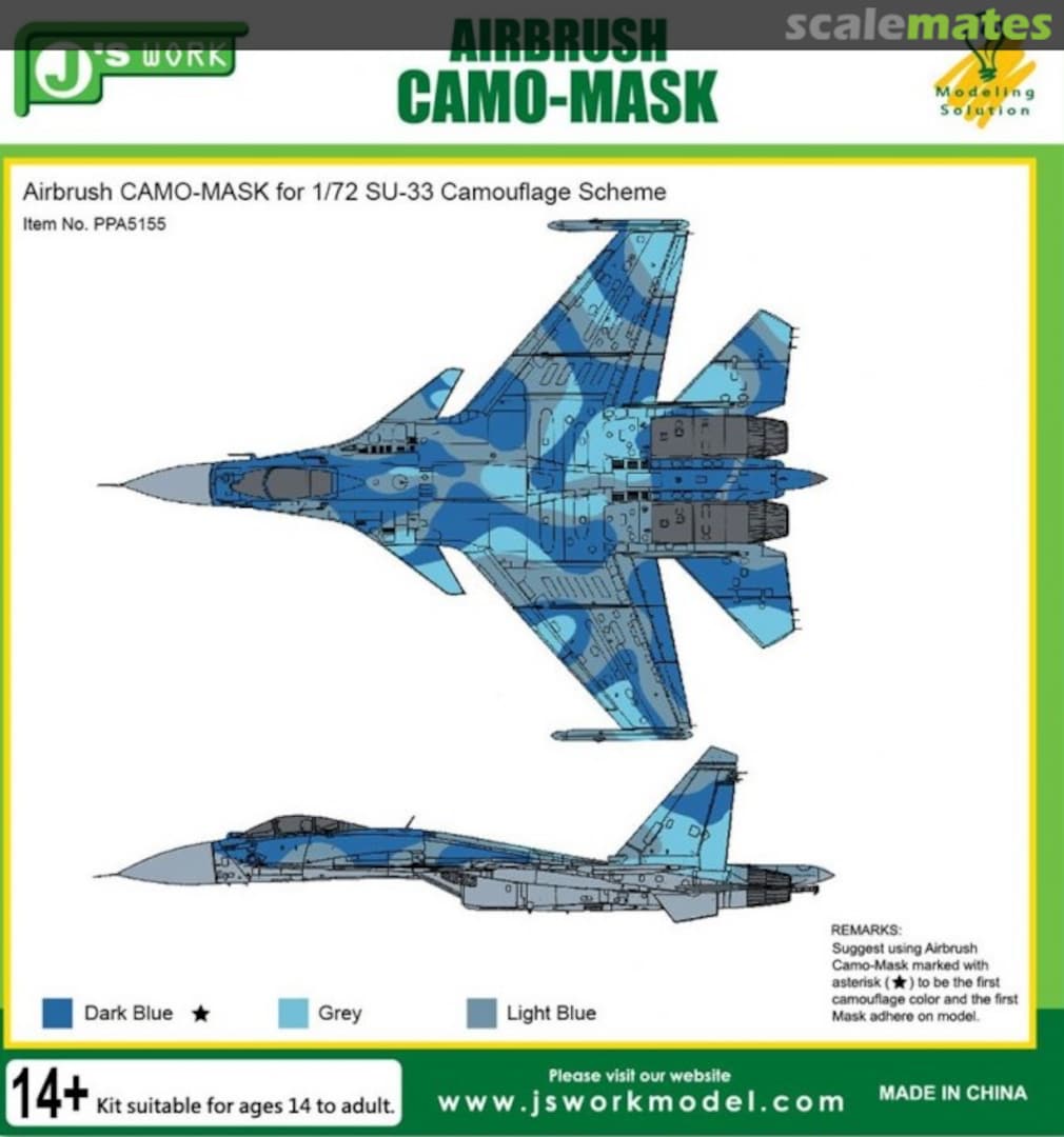 Boxart Su-33 Camouflage Scheme PPA5155 J's Work Boxart Su-33 Camouflage Scheme PPA5155 J's Work