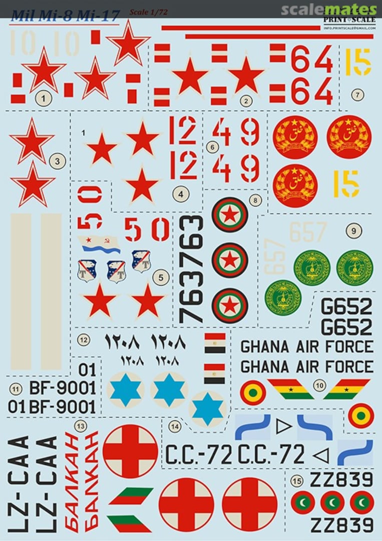 Boxart Mil Mi-8 Mi-17 72-311 Print Scale