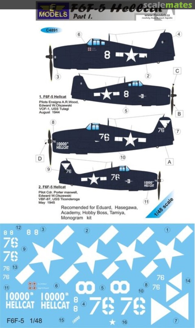 Boxart Grumman F6F-5 Hellcat Part I C4891 LF Models Boxart Grumman F6F-5 Hellcat Part I C4891 LF Models