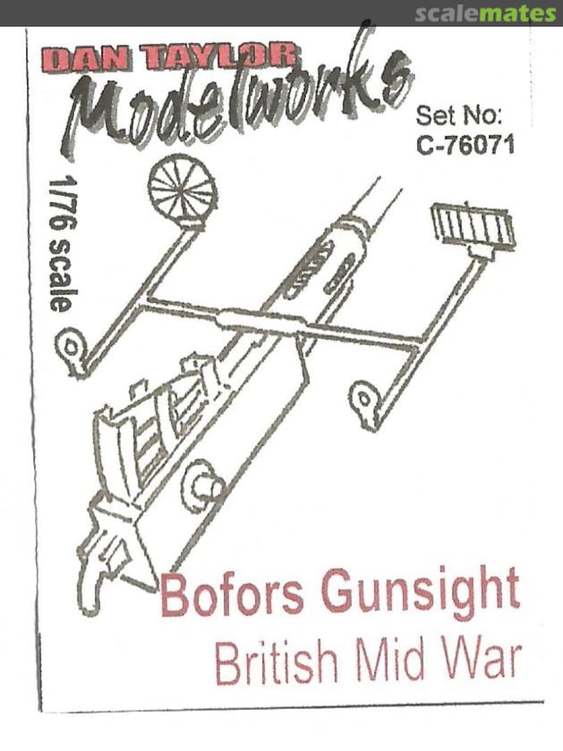 Boxart Bofors Gunsight British Mid War C-76071 Dan Taylor Modelworks Boxart Bofors Gunsight British Mid War C-76071 Dan Taylor Modelworks