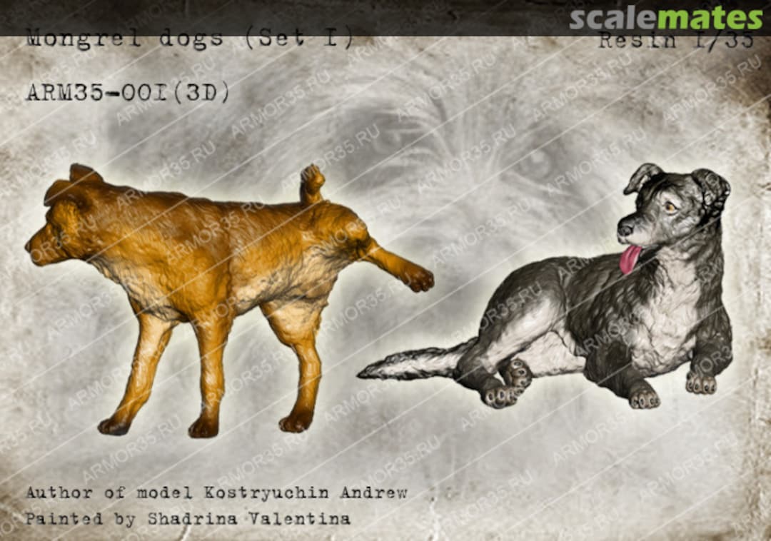 Boxart Mongrel dogs (Set I) ARM35-001(3D) Armor35 Boxart Mongrel dogs (Set I) ARM35-001(3D) Armor35