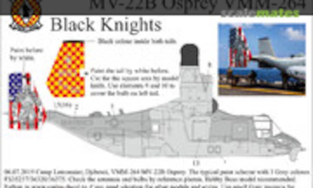 1:144 MV-22B Osprey 'VMM-264 Black Knights' (UpRise Decal UR144160) UR144160