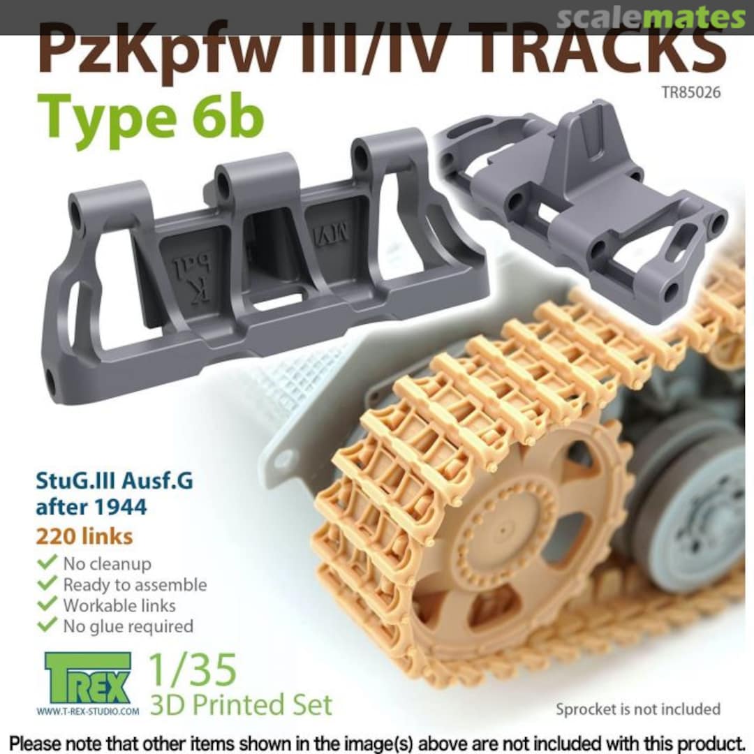 Boxart PzKpfw III / IV Tracks - Type 6b TR85026 T-Rex Studio Boxart PzKpfw III / IV Tracks - Type 6b TR85026 T-Rex Studio
