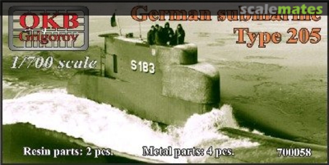 Boxart Type 205 submarine 700058 OKB Grigorov Boxart Type 205 submarine 700058 OKB Grigorov