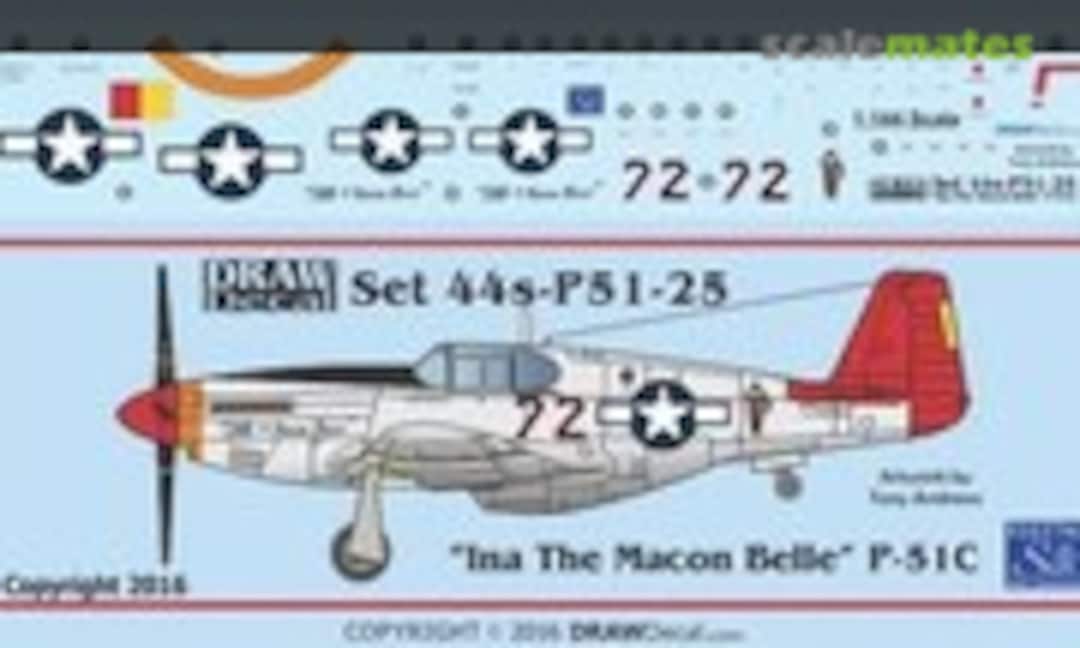 1:144 P-51C “Ina The Macon Belle” (Draw Decal 44-P51-25) 44-P51-25