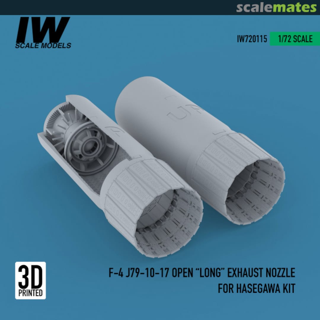 Boxart F-4 J79-10-17 Open "Long" Exhaust Nozzle For Hasegawa Kit IW720115 IW Scale Models Boxart F-4 J79-10-17 Open "Long" Exhaust Nozzle For Hasegawa Kit IW720115 IW Scale Models