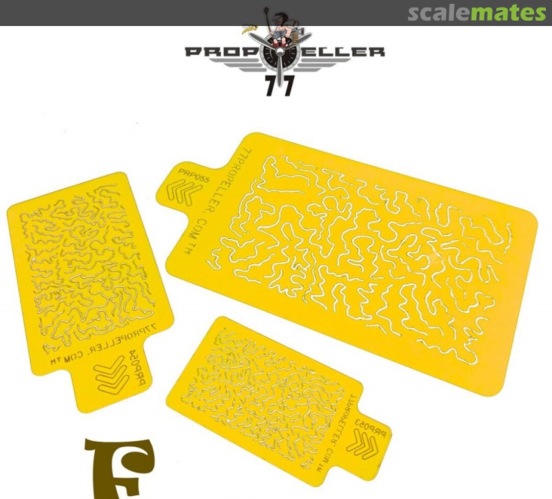Boxart Set F – 3 X Luftwaffe WWII Shingles Camo stencil PRP062 77 Propeller Boxart Set F – 3 X Luftwaffe WWII Shingles Camo stencil PRP062 77 Propeller
