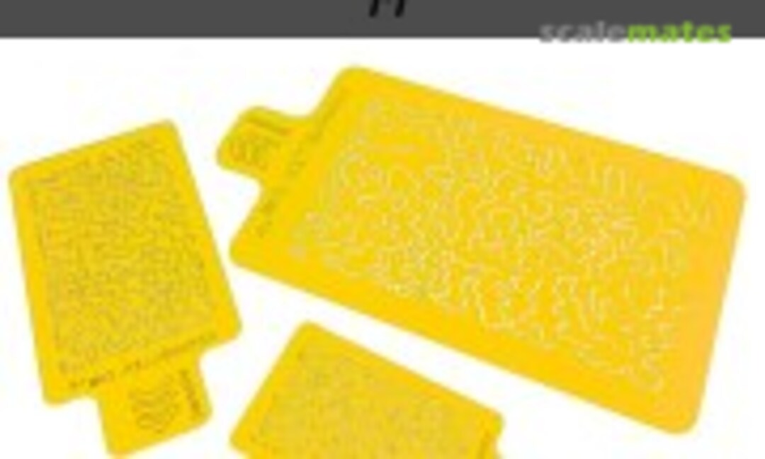 1:48 Set F – 3 X Luftwaffe WWII Shingles Camo stencil (77 Propeller PRP062) PRP062