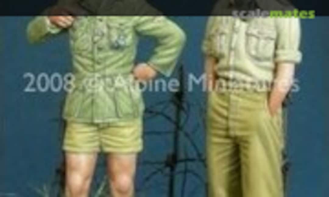 1:35 DAK Panzer Crew Set (2 Figures) (Alpine Miniatures 35074) 35074