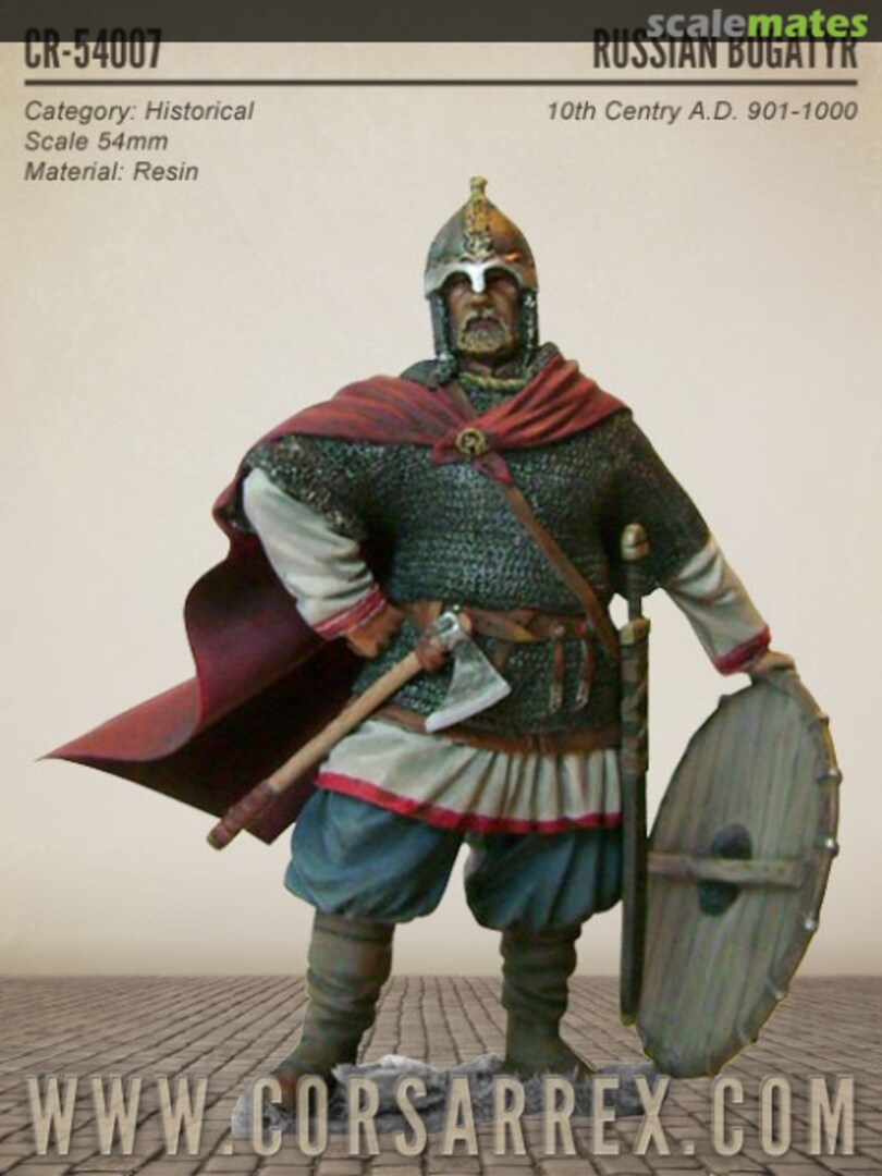 Boxart Russian Bogatyr 10th Century A.D. 901-1000 CR-54007 Corsar Rex Boxart Russian Bogatyr 10th Century A.D. 901-1000 CR-54007 Corsar Rex