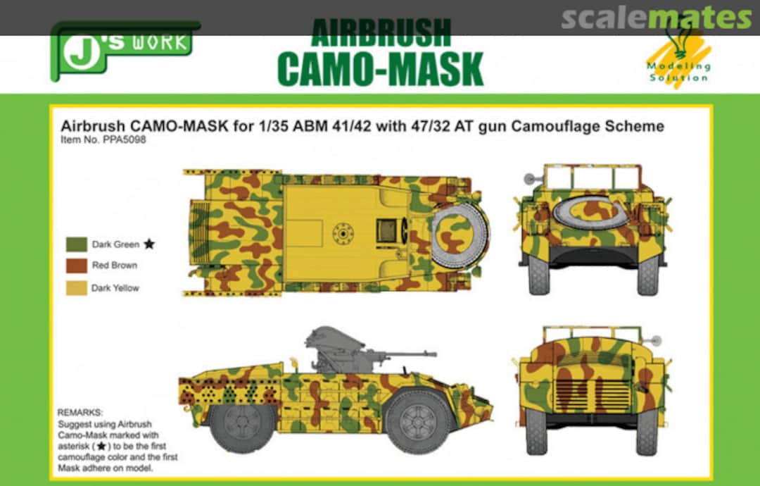 Boxart Mask for ABM 41/42 with 47/32 AT Gun Camouflage Scheme PPA5098 J's Work Boxart Mask for ABM 41/42 with 47/32 AT Gun Camouflage Scheme PPA5098 J's Work