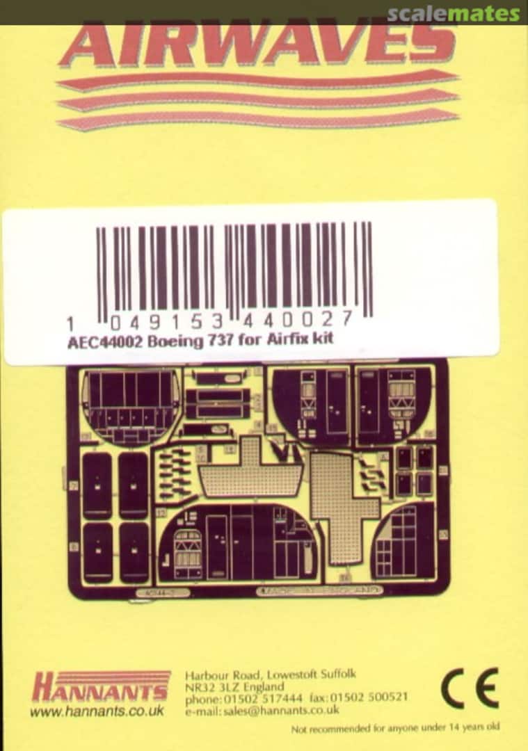 Boxart Boeing 737-200 Detail Set AEC44002 Airwaves Boxart Boeing 737-200 Detail Set AEC44002 Airwaves
