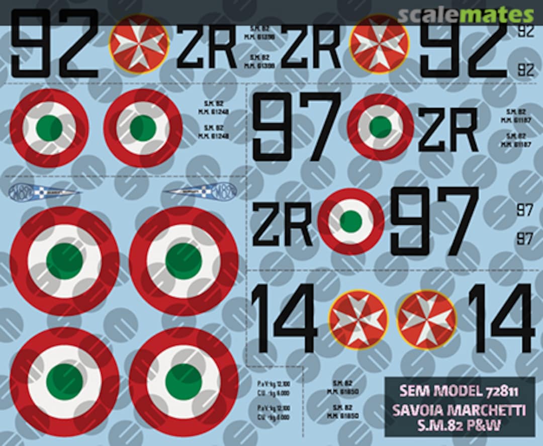 Contents Savoia Marchetti S.M.82 con motori Pratt & Whitney R-1830 72811 Sem Model Contents Savoia Marchetti S.M.82 con motori Pratt & Whitney R-1830 72811 Sem Model