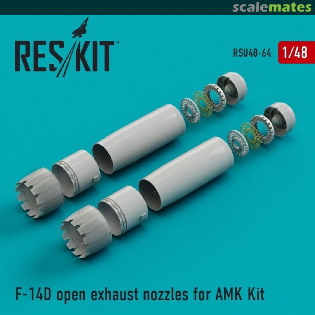 Boxart F-14D exhaust nozzles (open) RSU48-0064 ResKit Boxart F-14D exhaust nozzles (open) RSU48-0064 ResKit