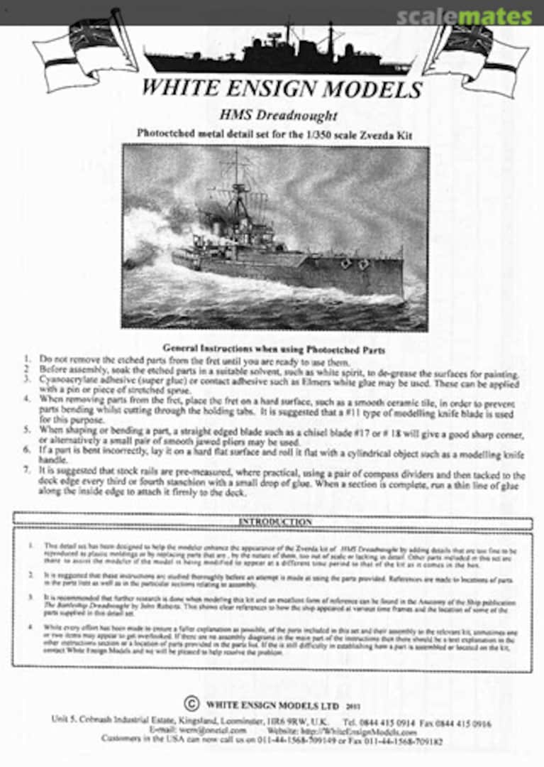 Boxart HMS Dreadnought PE 35155 White Ensign Models