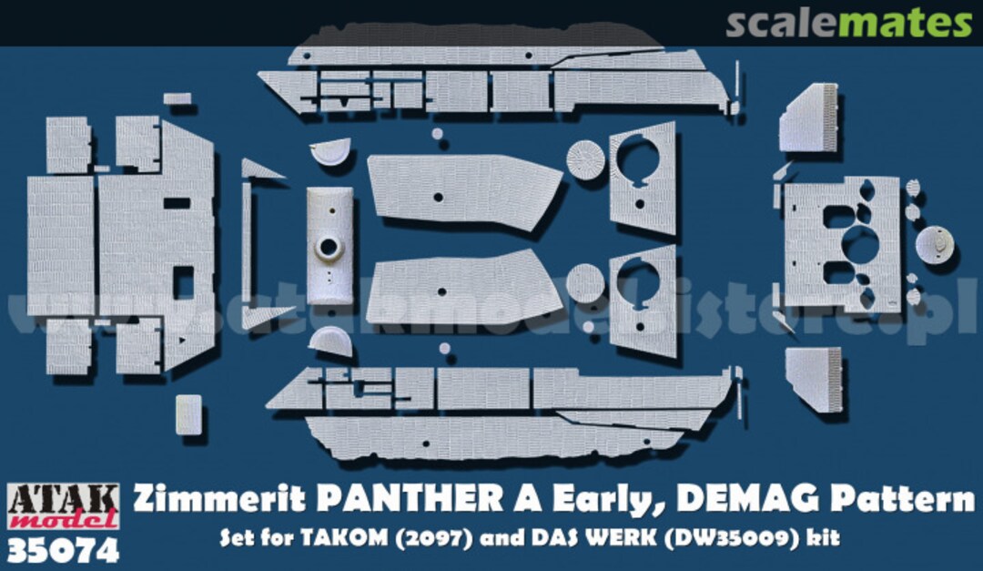 Boxart ZIMMERIT PANTHER A Early, DEMAG Pattern 35074 Atak Model Boxart ZIMMERIT PANTHER A Early, DEMAG Pattern 35074 Atak Model