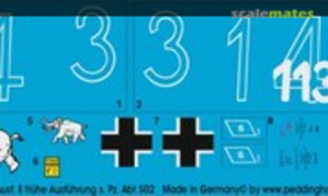 1:16 Tiger I Ausf E frühe Version s. Pz. Abt 502 (Peddinghaus-Decals EP 2514) EP 2514