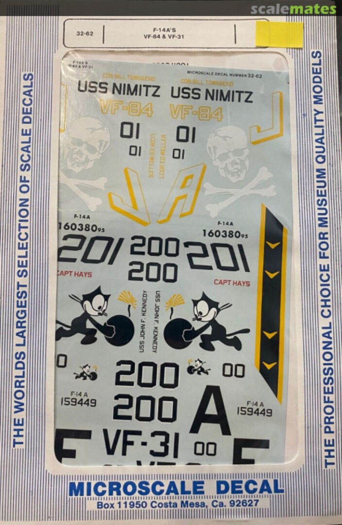 Boxart F-14A's 32-0062 Microscale Boxart F-14A's 32-0062 Microscale