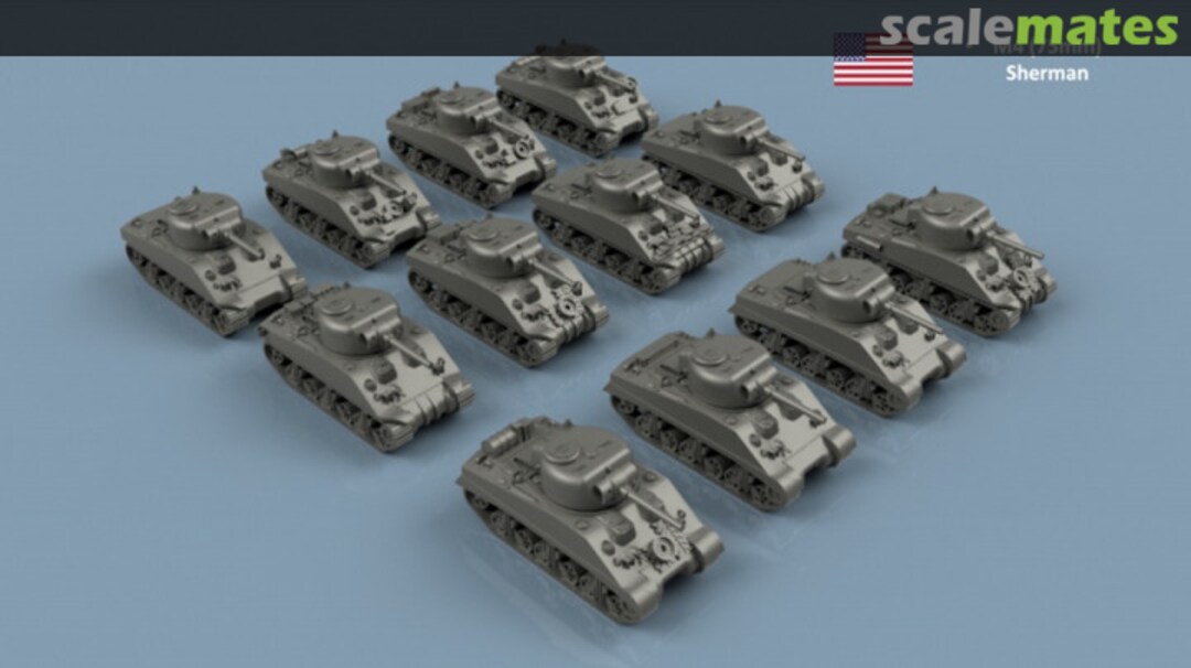 Boxart US Sherman M4 Early (75mm) x6 - 3D Printed 3D100381 L'Arsenal Boxart US Sherman M4 Early (75mm) x6 - 3D Printed 3D100381 L'Arsenal