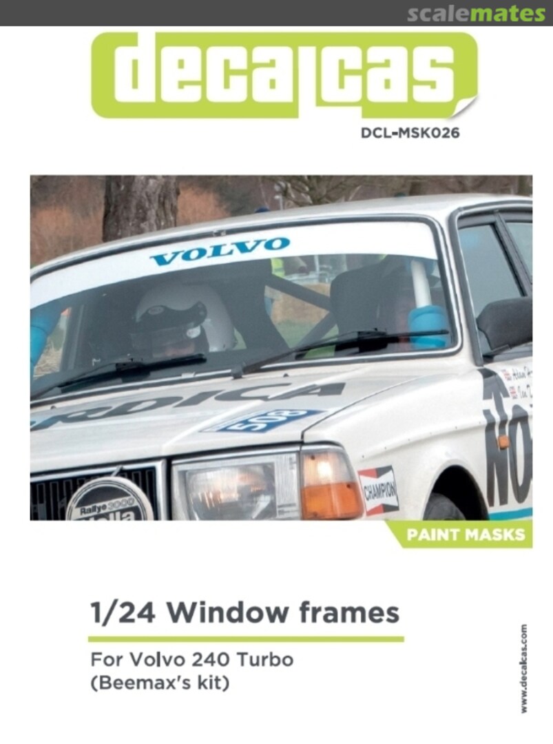 Boxart Volvo 240 Turbo window frame masks DCL-MSK026 Decalcas