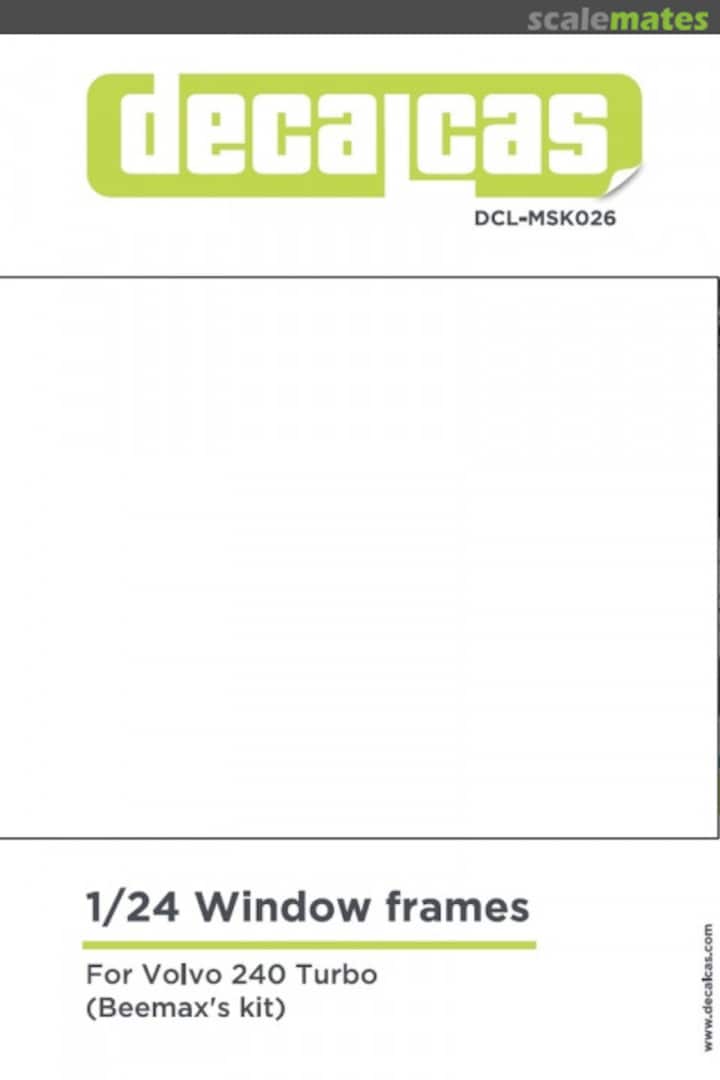 Boxart Volvo 240 Turbo window frame masks DCL-MSK026 Decalcas