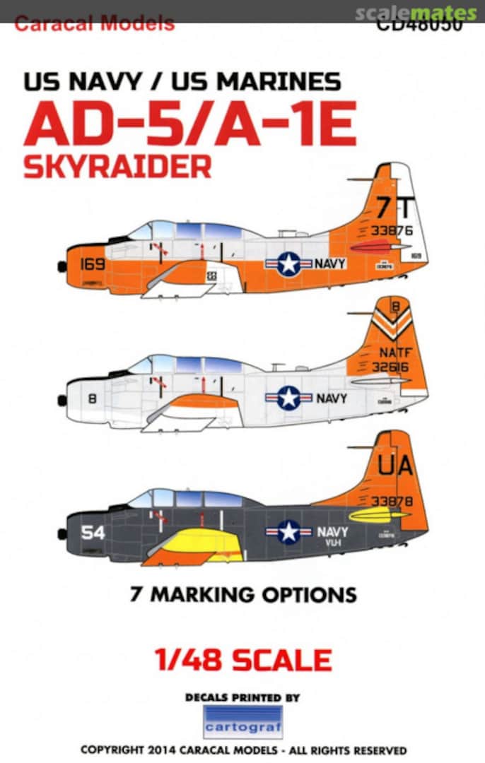 Boxart AD-5/A-1E Skyraider CD48050 Caracal Models Boxart AD-5/A-1E Skyraider CD48050 Caracal Models