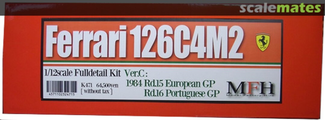 Boxart Ferrari 126C4M2 K-471 Model Factory Hiro Boxart Ferrari 126C4M2 K-471 Model Factory Hiro
