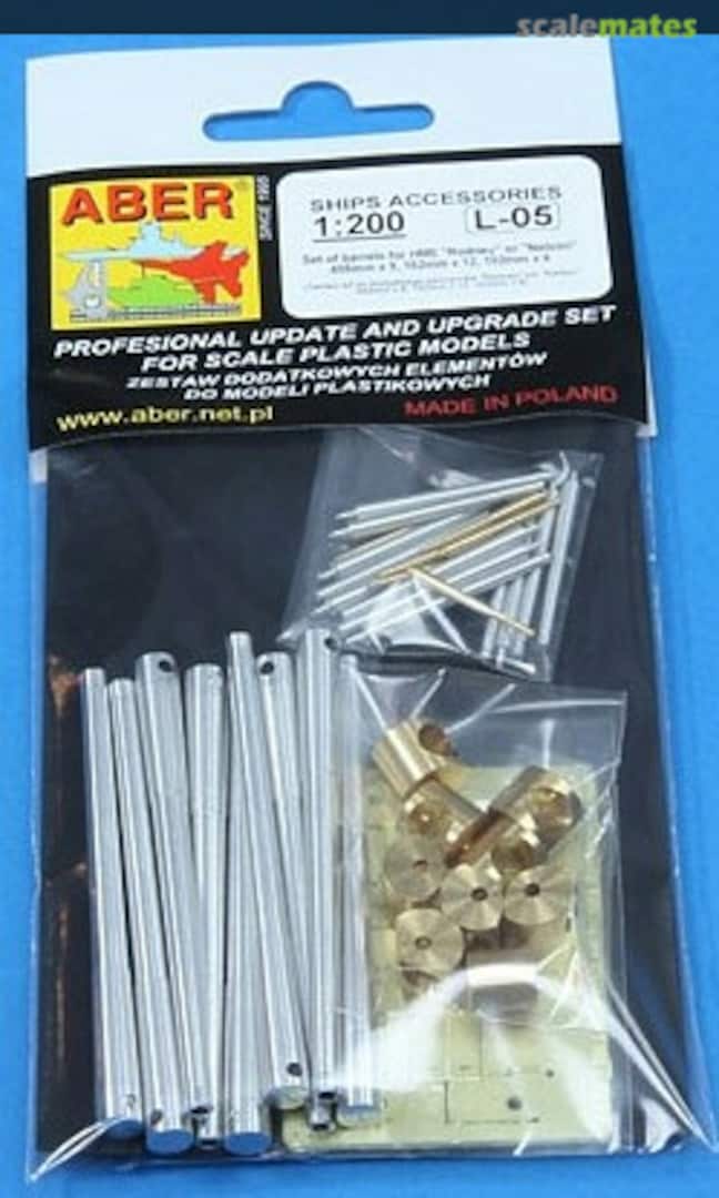 Boxart Barrels Set for HMS Rodney or Nelson 200L05 Aber Boxart Barrels Set for HMS Rodney or Nelson 200L05 Aber