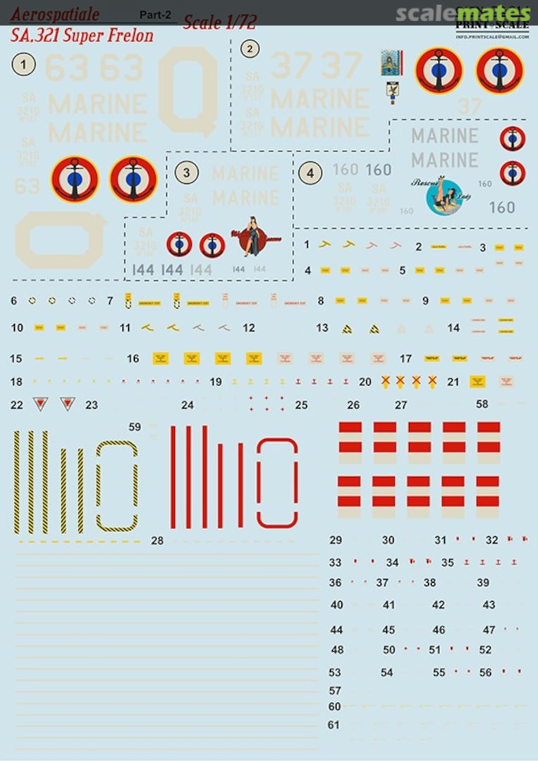 Boxart Aerospatiale SA.321 Super Frelon Part 2 72-314 Print Scale
