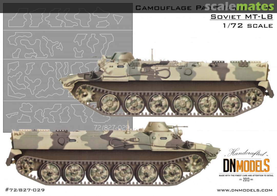 Boxart MT-LB Amphibious Vehicle Modern Russian Camouflage Paint Mask Set 72/827-029 DN Models