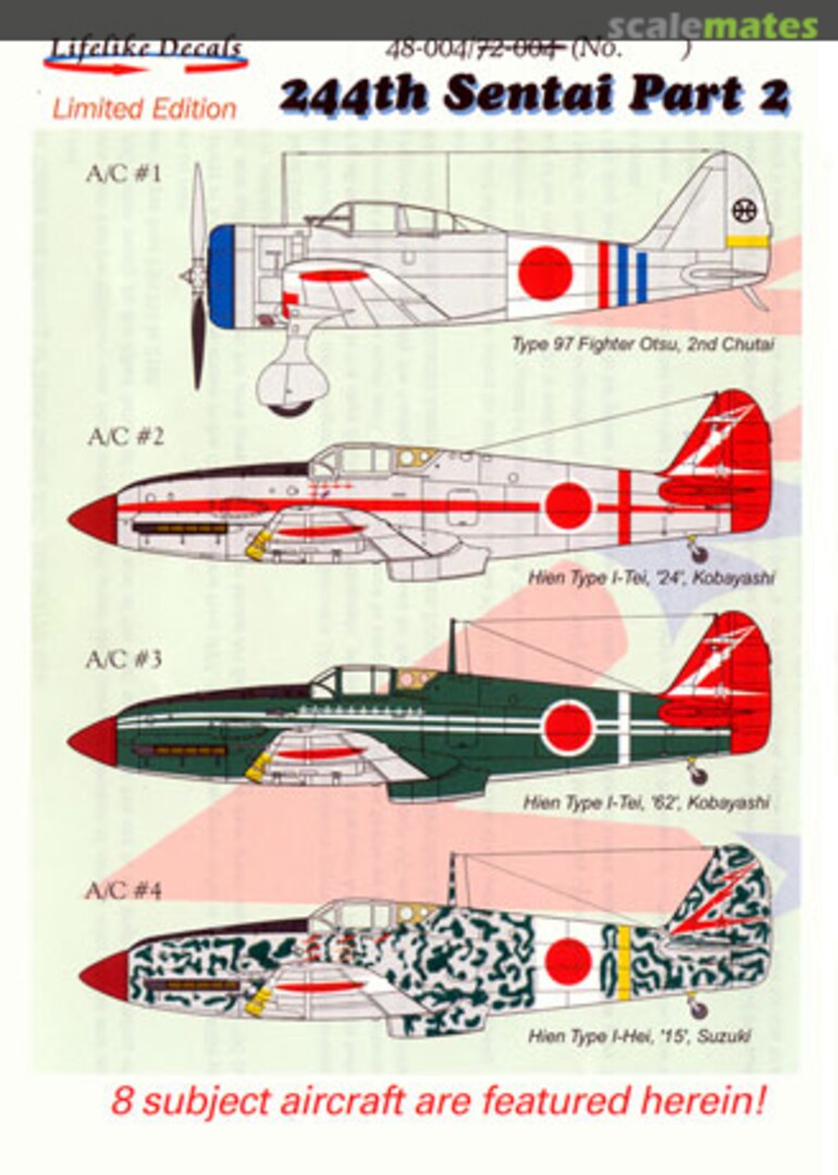 Boxart 244th Sentai Part 2 48-004 Lifelike Decals Boxart 244th Sentai Part 2 48-004 Lifelike Decals