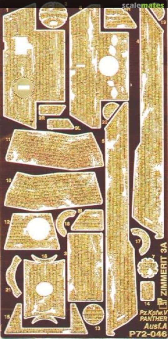Boxart Pz.Kpfw.V Ausf. A Panther P72-046 Part Boxart Pz.Kpfw.V Ausf. A Panther P72-046 Part