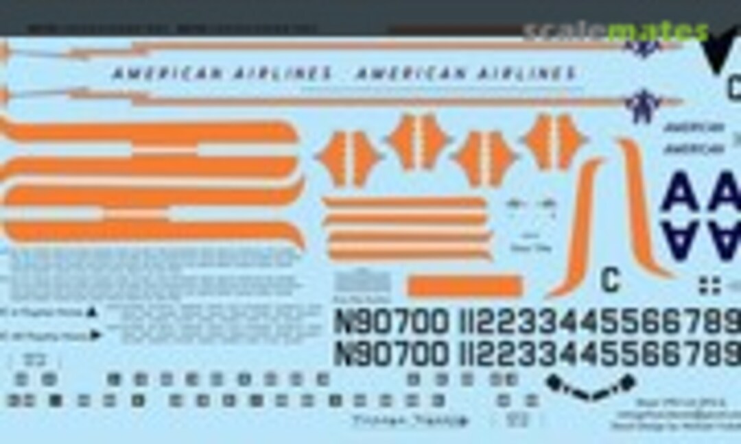 1:144 DC-6 American Airlines (Vintage Flyer Decals VFD144-092) VFD144-092