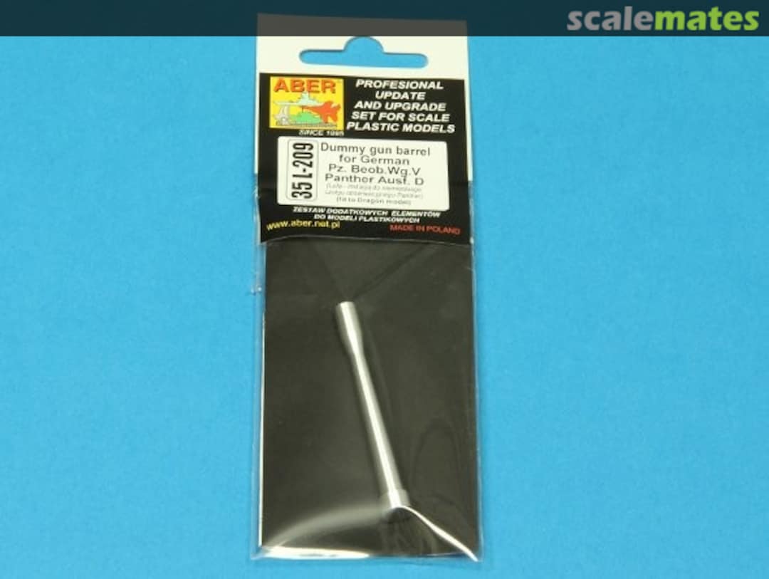 Boxart Dummy Gun Barrel for German Pz. Beob.Wg. V Panther Ausf. D 35L209 Aber Boxart Dummy Gun Barrel for German Pz. Beob.Wg. V Panther Ausf. D 35L209 Aber