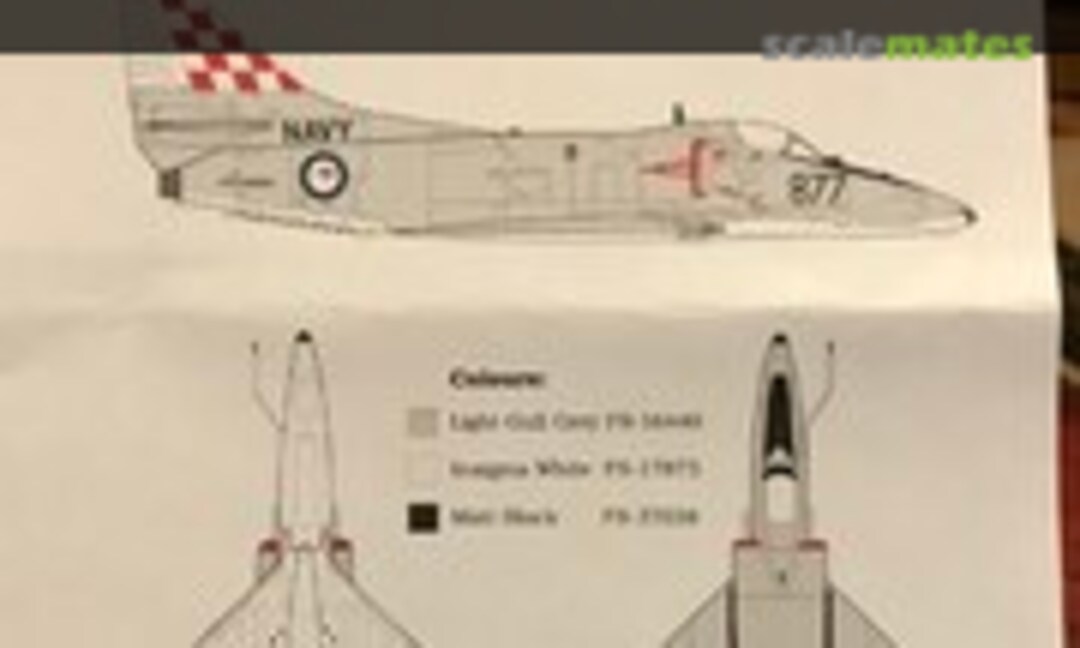 1:72 A-4G Skyhawk RAN VF-805 HMAS Melbourne June 77 (Aussie Decals F-24S1) F-24S1