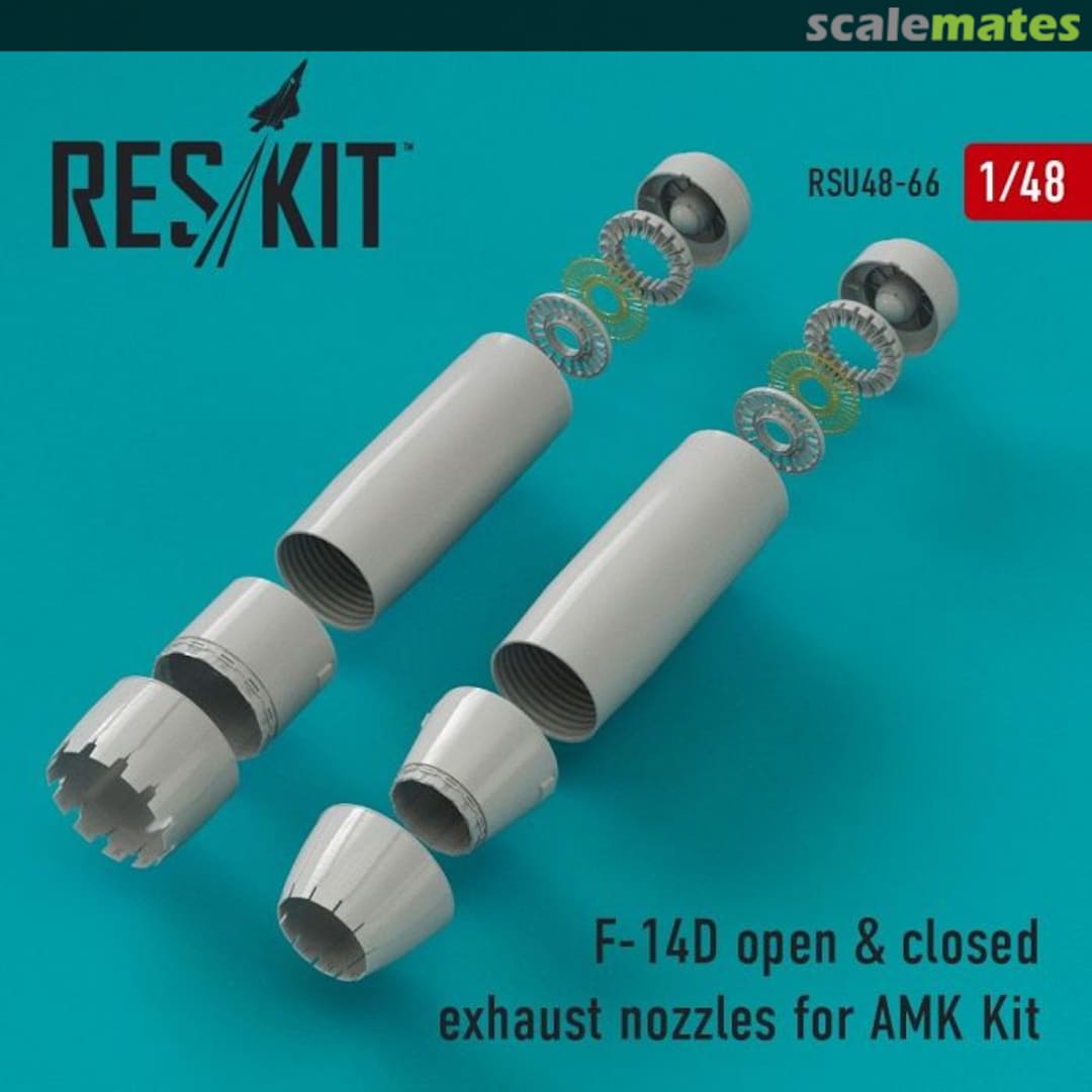 Boxart F-14D exhaust nozzles (open and closed) RSU48-0066 ResKit Boxart F-14D exhaust nozzles (open and closed) RSU48-0066 ResKit