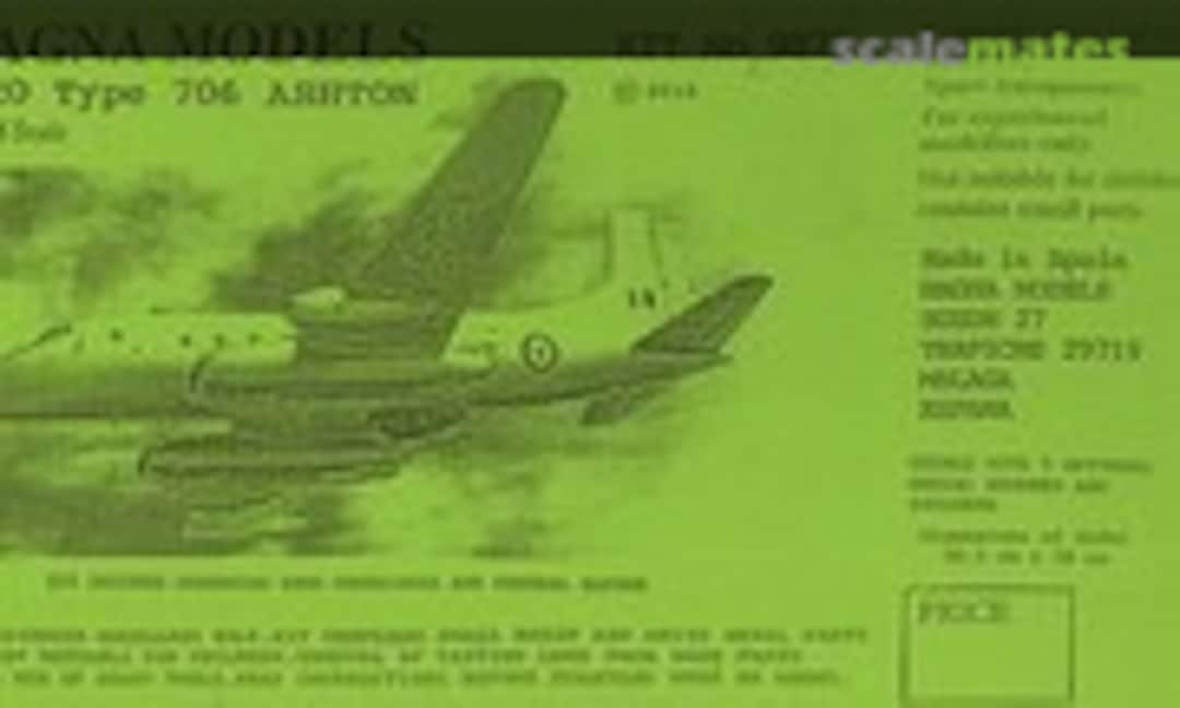 1:72 Avro Type 706 Ashton (Magna Models 9872) 9872