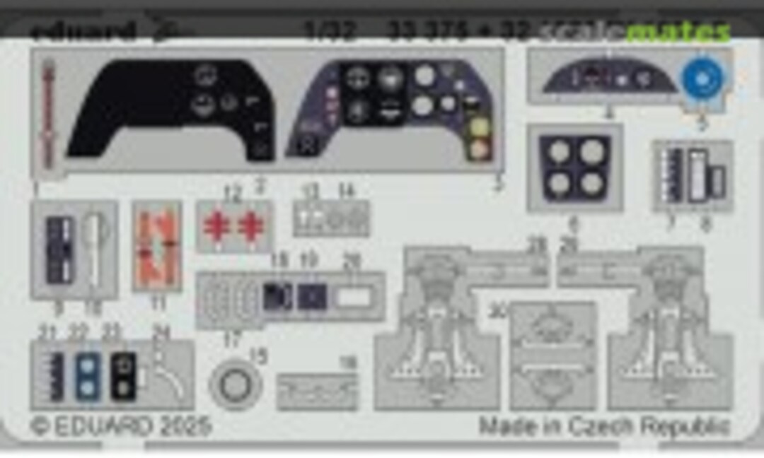 1:32 Bf 109F-2 cockpit detail set (Eduard 33375) 33375