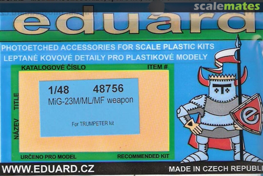 Boxart MiG-23M/ML/MF weapon 48756 Eduard Boxart MiG-23M/ML/MF weapon 48756 Eduard