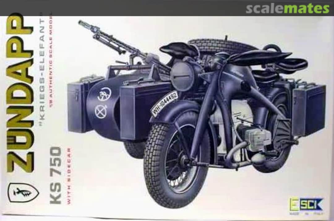 Boxart Zundapp KS-750 "Kriegs-Elefant" with Sidecar 7003 ESCI
