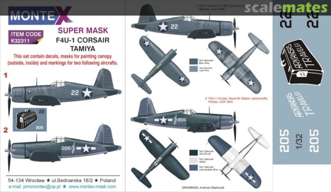 Boxart Vought F4U-1 Corsair K32311 Montex Boxart Vought F4U-1 Corsair K32311 Montex