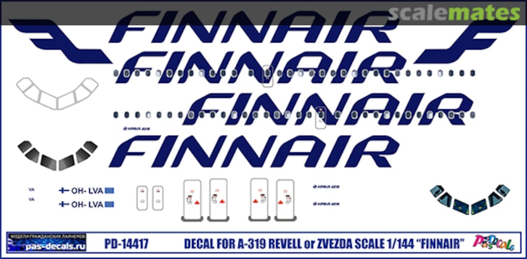 Boxart A-319 Finnair PD-14417 Pas Decals Boxart A-319 Finnair PD-14417 Pas Decals