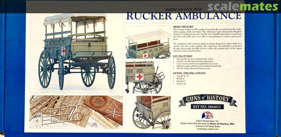 Boxart Rucker Ambulance MS4017 Model Shipways Boxart Rucker Ambulance MS4017 Model Shipways