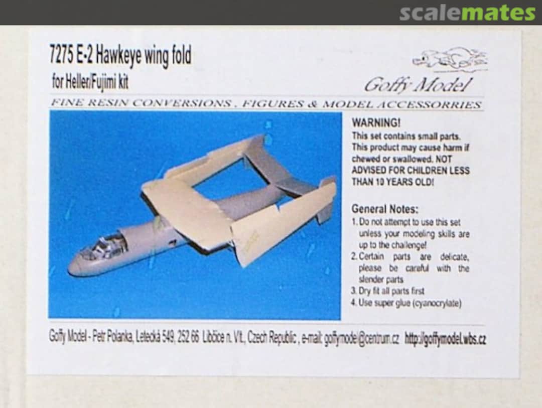 Boxart E-2 Hawkeye wing fold 7275 Goffy Model Boxart E-2 Hawkeye wing fold 7275 Goffy Model