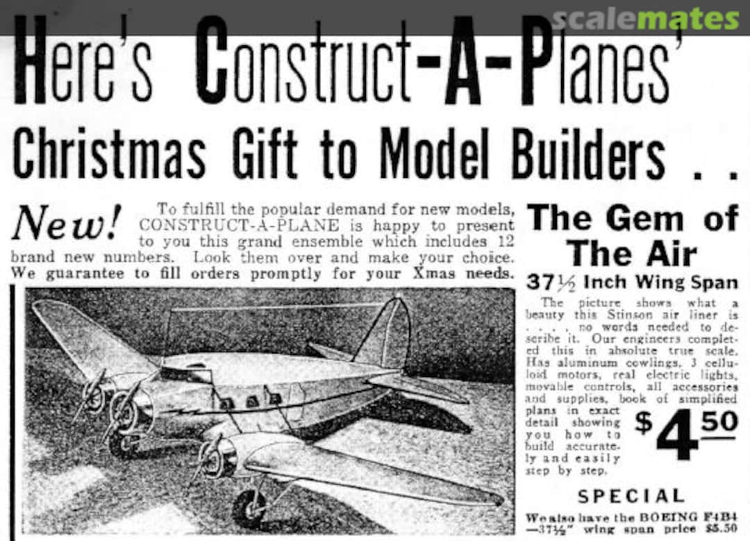 Boxart Stinson A Construct-A-Plane Boxart Stinson A Construct-A-Plane