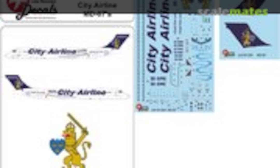 1:144 City Airline (Sweden) McDonnell-Douglas MD-87 (Lima November Decals LN144-609) LN144-609