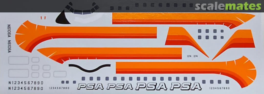 Boxart PSA Orange Stripe Electra FP44-317 Flightpath Decals Boxart PSA Orange Stripe Electra FP44-317 Flightpath Decals