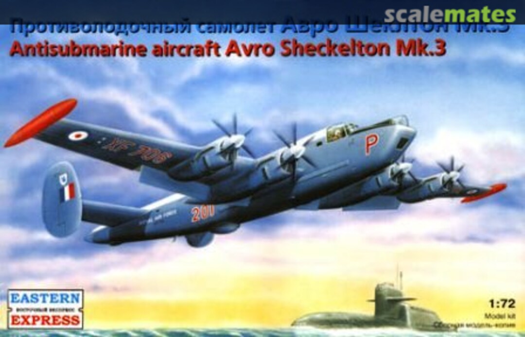 Boxart Antisubmarine aircraft Avro Shackleton Mk.3 72258 Eastern Express Boxart Antisubmarine aircraft Avro Shackleton Mk.3 72258 Eastern Express