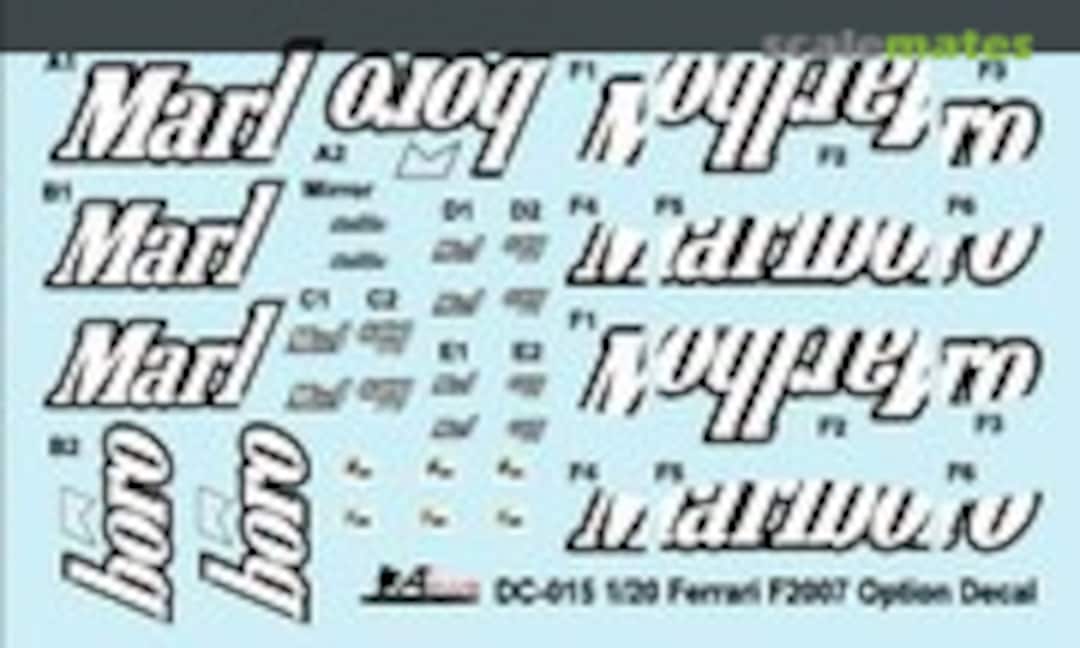 1:20 Ferrari F2007 OPTION DECAL (A+ Club DC-015) DC-015